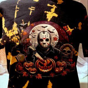 Custom Jason Halloween tee Tie-Dye